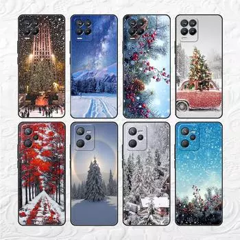 Мягкий чехол из ТПУ для Realme 8 C21 9 Pro 8i 9i GT Neo 3 2 C3 7 6 C21Y C15 C11 C35, силиконовый чехол для телефона, зимний жесткий жесткий чехол в Нью-Йорке Realme GT Neo 3