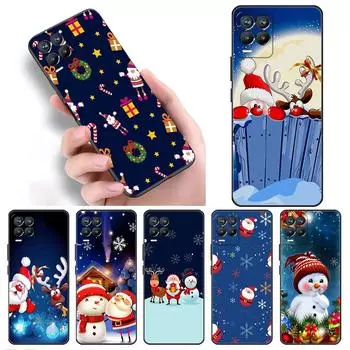 Мягкий чехол из ТПУ для Realme 8 C21 9 Pro 8i 9i GT Neo 3 2 C3 7 6 C21Y C15 C11 C35, силиконовый чехол для телефона, снеговик, рождественский Санта-Клаус Realme GT Neo 3