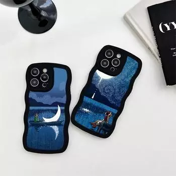 Мягкий чехол из ТПУ для Redmi Note 12 Pro Note 11 Realme C55 C53 11 Tecno Spark 10C IPhone Vivo Y35 Y02 Samsung S23 Ultra A23 A13 Волнообразный чехол Infinix HOT 30 play