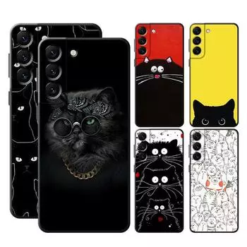 Мягкий чехол из ТПУ для Samsung Galaxy S20 Fe S9 S21 Plus S23 Ultra 5g S10 S10e S7 S22 S8 S8plus, черный чехол с изображением кота Кима Хаскинса Samsung S23 5G