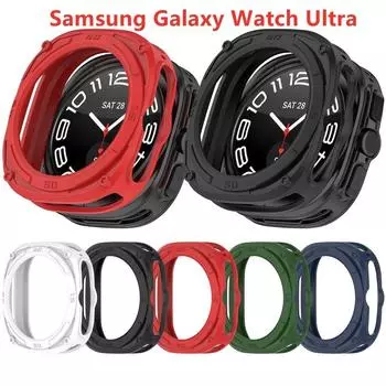 Мягкий чехол из ТПУ для Samsung Galaxy Watch Ultra, защитный бампер, чехол Samsung Watch Ultra, рамка 47 мм, аксессуары Galaxy Watch Ultra белый