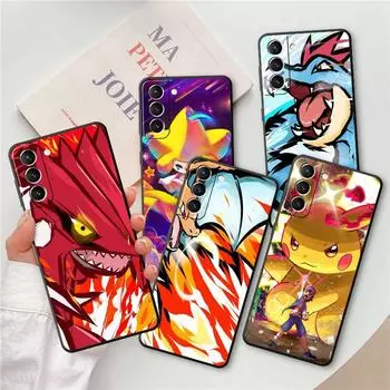 Мягкий чехол из ТПУ для телефона Samsung Galaxy S9 S10e S20 FE S10 S22 Ultra 5G S21 Plus S21 S7 S8, чехол с рисунком Покемона Пикачу и мультяшным рисунком Samsung S7
