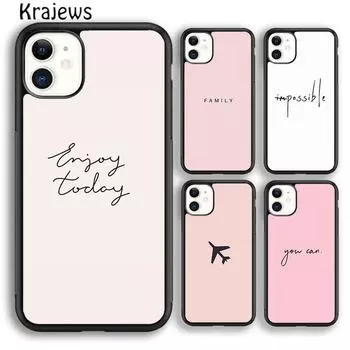 Мягкий чехол из ТПУ Krajews SASSY QUOTES для iPhone 14 5 6s 7 8 plus X XR XS 11 12 13 pro max Samsung Galaxy S21 S22ultra iPhone 6plus