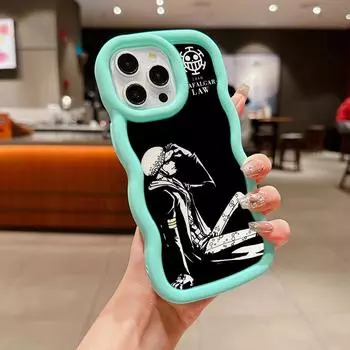 Мягкий чехол из ТПУ Macaron для iPhone 11, 12, 13, 14, 15 Pro Max SE X Xs XR 6 6s 7 8 Plus Tecno Camon 19 Realme C35, чехол Ae55, аниме OnePiece Luffy for iPhone 6(6s)(7)(8)