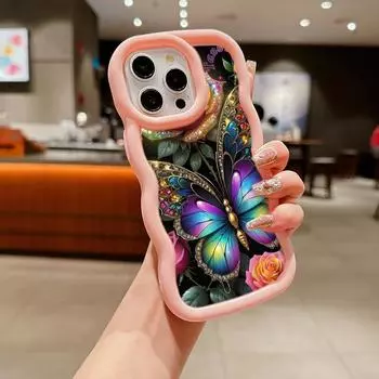 Мягкий чехол из ТПУ Macaron для телефона Xiaomi Poco X3 X5 X6 M6 Pro Redmi 10C 12C 13C Redmi Note 9 10 11 12 13 Pro 10s 11s 12s, чехол Ae63 с бабочкой и цветком Poco X3 NFC(X3)(X3 Pro)