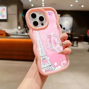 Мягкий чехол из ТПУ Macaron для телефона Xiaomi Poco X3 X5 X6 M6 Pro Redmi 12C 13C Redmi Note 9 10 11 12 13 Pro 10s 11s 12s, чехол Ae62 с бабочкой, Эйфелевой башней Poco X3 NFC(X3)(X3 Pro)