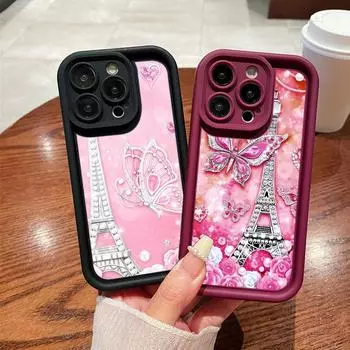 Мягкий чехол из ТПУ с ангельскими глазками для Samsung A05 A04 A10 A30 A13 A23 A53 A14 A24 A34 A54 A15 A25 A35 A55 S20 S23 FE S24 Ultra Ae62 Butterfly Eiffel Tower Samsung A03