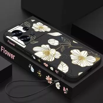 Мягкий чехол из ТПУ с цветочным узором для Xiaomi 13T Pro Poco F6 X6 X5 Redmi Note 14 Pro 13 12 11, силиконовый противоударный матовый чехол для телефона Redmi Note 14 5G чёрный