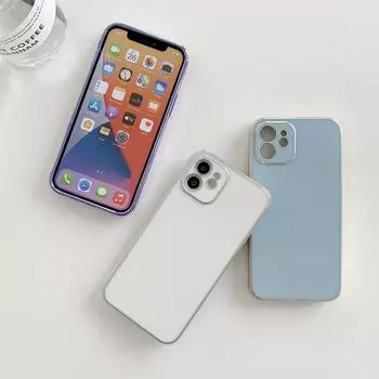 Мягкий чехол из ТПУ с покрытием для iPhone 15 14 13 12 Mini 11 Pro XS Max XR X 8 7 Plus SE задняя крышка For iPhone 12
