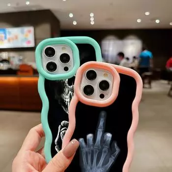 Мягкий чехол из ТПУ с рисунком макарон для Samsung A12 A13 A14 A15 A20 A23 A24 A25 A52 A53 A54 A55 J7 S20 S23 FE S24 Ultra Cover Ae56 art Cartoon Middle Finger Samsung A02S(A03S)(M02S)