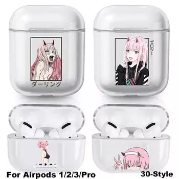 Мягкий чехол из ТПУ в стиле аниме «DARLING In The FRANXX 002» для чехлов Airpod Air Apple Pro 3 для 2 Pods Gen Airpord, чехол для наушников, чехол
