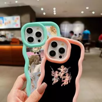 Мягкий чехол из ТПУ в стиле макарон для Samsung A12 A13 A14 A15 A20 A23 A24 A25 A30 A50 A52 A53 A54 A55 J7 S20 S23 FE S24 Ultra Cover Ae51 Angel art design Samsung A02S(A03S)(M02S)