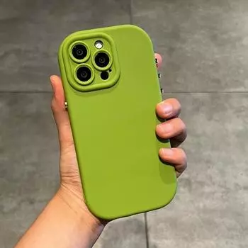 Мягкий чехол из жидкого силикона для iPhone 11, 12, 13, 14, 15 Pro Max Plus XS X XR Max, противоударный бампер, задняя крышка For iPhone 12