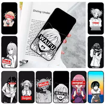 Мягкий чехол JW80 Waifu Senpai Anime Girl для Xiaomi Poco X6 X4 M5 M6 F5 F6 C65 C55 C50 C51 C40 Pro Redmi 14C A3X 13C 12C 11T 10A 9C Note 7 6 8A Plus Xiaomi 11T олений