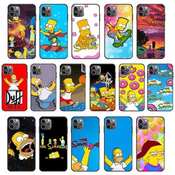 Мягкий чехол KK-67 The Simpsons для Xiaomi Poco F5 F6 M6 X3 X6 Redmi 10A 10C 12C 13C 9A 9C 9T A3 A3X Note 8 9 10 11 12 13 C65 C50 C51 C55 Pro Plus 4G 5G