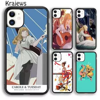 Мягкий чехол Krajews CAROLE & TUESDAY для iPhone 14 5 SE 6s 7 8 plus X XR XS 11 12 13 pro max Samsung S21 S22ultra Plus iPhone 6plus
