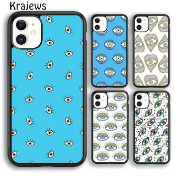 Мягкий чехол Krajews EVIL EYE Collage для iPhone 14 5 6s 7 8 plus X XR XS 11 12 13 pro max Samsung Galaxy S21 S22ultra iPhone 6plus