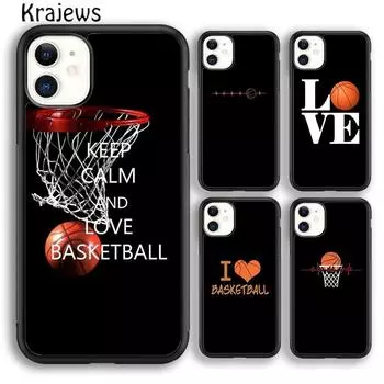Мягкий чехол Krajews Sport Love с баскетбольной текстурой для iPhone 14 5 6s 7 8 plus X XR XS 11 12 13 pro max Samsung S21 S22 ultra iPhone 6plus