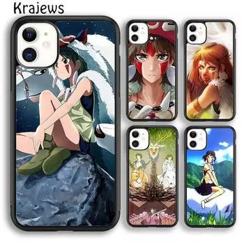 Мягкий чехол Krajews Studio Ghibli Princess Mononoke для iPhone 14 5 6s 7 8 plus XR XS 11 12 13 pro max Samsung S21 S22ultra iPhone 6plus