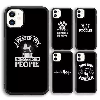 Мягкий чехол Krajews «Я люблю своего пуделя» для iPhone 14 5 6s 7 8 plus X XR XS 11 12 13 pro max Samsung Galaxy S21 S22 ultra iPhone 6plus