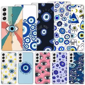 Мягкий чехол Lucky Blue Evil Eye для Samsung Galaxy M12 M21 M30S M31 M32 M51 M52, чехол для телефона Note 8, 9, 10 + 20 Ultra J4 J6 Plus J8 C Samsung M11