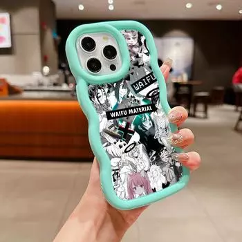 Мягкий чехол Macaron из ТПУ для iPhone 11, 12, 13, 14, 15 Pro Max SE X Xs Max XR 6 7 8 Tecno Camon 19 20 Pro Realme C35 Ae75 Desire Anime Girl Design Art for iPhone 6(6s)(7)(8)