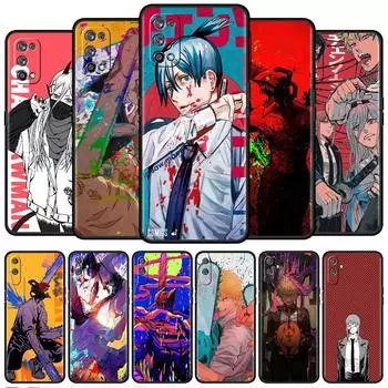 Мягкий чехол Manga Chainsaw Man для Oppo Realme 8 7 6 Pro 9i GT Neo 2 3 Master C21 C21Y C15 C11 C3 8i, черный силиконовый чехол для телефона Realme C11 2020