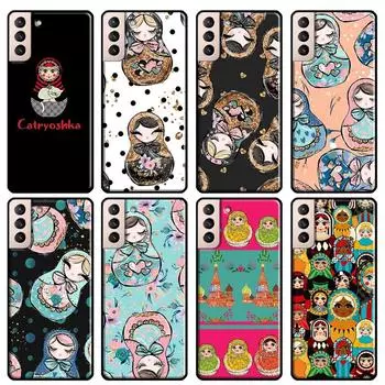 Мягкий чехол-матрешка с русскими куклами для Samsung Galaxy S20 FE S8 S9 S10 Plus Note 10 Note 20 S21 Ultra Back Case Galaxy S8
