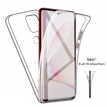 Мягкий чехол на 360 градусов для Samsung Galaxy A21S A51 A71 A01 A11 A31 A41 A 51 A 71 A 21S A515 A715 A217, двойной силиконовый чехол из ТПУ, Fundas Capa Samsung Galaxy A31 чистый