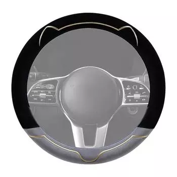 Мягкий чехол на руль с рисунком для женщин, чехол на руль 15 дюймов, нескользящий, автомобильный руль, аксессуары для большинства автомобилей, внедорожников синий