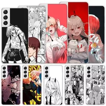 Мягкий чехол Power Makima Chainsaw Man для Samsung Galaxy S22 S21 Ultra S20 FE S10 Plus, чехол для телефона S9 S8 + S10E S7 Edge S6 Funda C Samsung S21