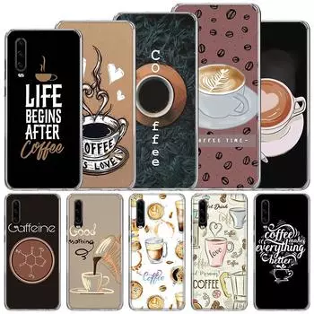 Мягкий чехол с чашкой кофе и вина для Huawei P30 Lite P40 P20 P10 P50 Pro, чехол для телефона Коврики 20 30 40 10 P30Lite, чехол Funda Coque Huawei P30