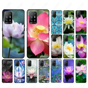Мягкий чехол с цветами лотоса для oppo Realme 8Pro 6PRO 6i 7pro 9i 9pro C11 C21Y C21 C25Y C25S C3 Q3S XT, чехол Realme 6