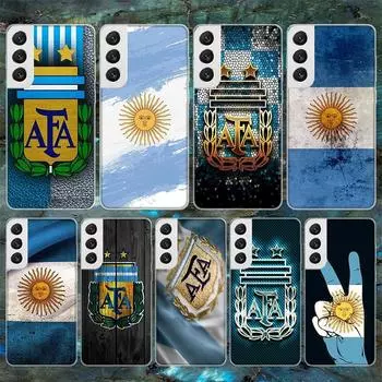 Мягкий чехол с флагом Аргентины для Samsung Galaxy S23 S22 Ultra S21 Plus S20 Fe S10 Lite S9 S8 + S10e S7 Edge Pattern Capa Case Samsung S23 Ultra