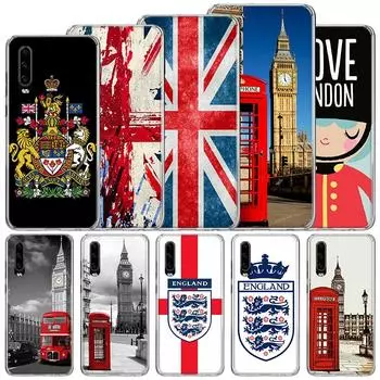 Мягкий чехол с флагом Лондона, Великобритании и Англии для Huawei P30 Lite P40 P20 P10 P50 Pro, чехол для телефона, Коврики 20, 30, 40, 10 P30Lite, чехол Huawei P30