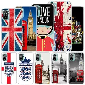 Мягкий чехол с флагом Лондона, Великобритании и Англии для Xiaomi Redmi Note 11S 10S 11 10, чехол для телефона 11T 11E Pro 9 9S 8 8T 9T 7 6 5 4X S Redmi Note 11S 4G
