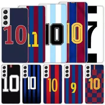 Мягкий чехол с футбольным номером 7 10 30 для Samsung Galaxy S22 S21 Ultra S20 FE S10 Plus, чехол для телефона S9 S8 + S10E S7 Edge S6 Funda Coq Samsung S21