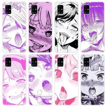 Мягкий чехол с изображением аниме девушки из Японии, милое лицо, для Samsung Galaxy A12 A02 A03S A21S A22 A32 A52 A72 A82 S21 Plus FE Ultra M32 M12 Samsung A02