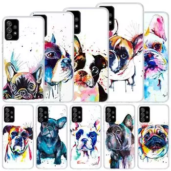 Мягкий чехол с изображением французского бульдога для Samsung Galaxy A52 A53 A32 A22 A12 5G, чехол для телефона A33 A23 A13 A72 A73 A02S A03S A42, чехол S Samsung A02S