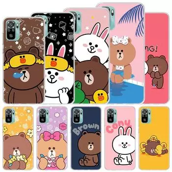 Мягкий чехол с изображением медведя B-Brown C-Cony для Xiaomi Redmi 10 10A 10C 9 9A 9C 9T, чехол для телефона 8 8A 7 7A 6 6A S2 K20 K40 Pro 10X Funda Redmi 10