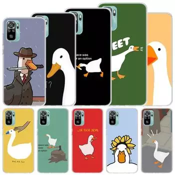 Мягкий чехол с изображением милого гуся и игры для Xiaomi Redmi Note 11S 10S 11 10, чехол для телефона 11T 11E Pro 9 9S 8 8T 9T 7 6 5 4X, чехол Redmi Note 11S 4G