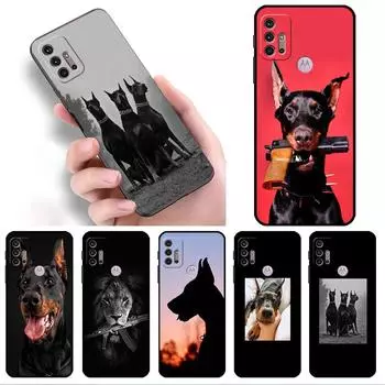 Мягкий чехол с изображением собаки таксы добермана для Motorola G60 G30 Edge 20 30 G22 G9 Play G52 G8 G9 Power G50 One Fusion, чехол для телефона Moto G50