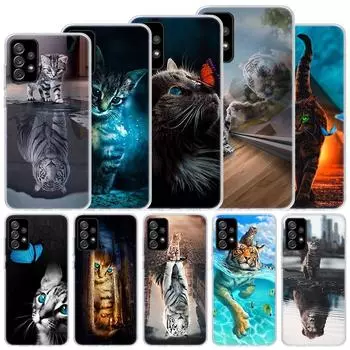 Мягкий чехол с крутым животным, большим котом, тигром для Samsung Galaxy A52 A53 A32 A22 A12 5G, чехол для телефона A33 A23 A13 A72 A73 A02S A03S A42 Coqu Samsung A02S