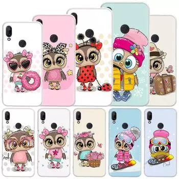 Мягкий чехол с милой совой и сердечками для Xiaomi Mi 11 Lite 11i 12X 11T 10T 9T Pro, чехол для телефона 12 10 9 8 5X 6X Ultra, забавный чехол Xiaomi Mi 11 Lite