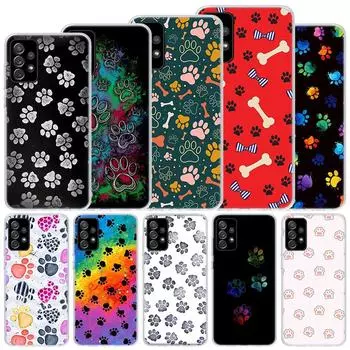 Мягкий чехол с милыми собачьими лапками для Samsung Galaxy A52 A53 A32 A22 A12 5G Phone Cover A33 A23 A13 A72 A73 A02S A03S A42 Coque Sh Samsung A02S