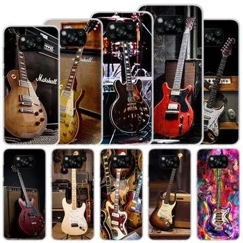 Мягкий чехол с музыкальной партитурой, скрипкой и гитарой для Xiaomi Poco X3 NFC X4 M4 Pro M3 M2, чехол для телефона F3 F2 F1 Mi Note 10 Lite A3 A2 A1 Xiaomi Poco X3