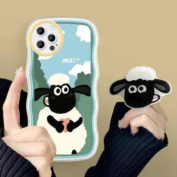 Мягкий чехол с подставкой для телефона Samsung Galaxy S23 Ultra 5G S22 S21 S20 FE S10 M23 A11 A72 A32 A03 A33 A03S J7 Prime J6, милый волнистый защитный чехол Samsung A72/A72 5G