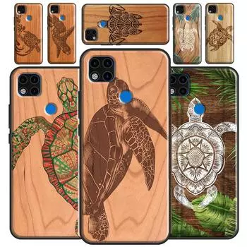 Мягкий чехол с рисунком черепахи под дерево для Xiaomi Redmi Note 11 Pro Note 10 Pro Note 9 Pro 10S 9S 8T 9A 9C 9T Redmi 7A