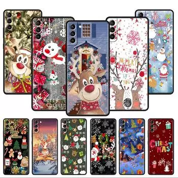 Мягкий чехол с рождественским красным носом и милым лосем для Samsung Galaxy S22 S20 FE S21 S10 S9 Plus S8 Note 20 Ultra 10 Lite Samsung S22 5G