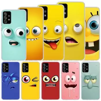 Мягкий чехол с забавным лицом для Samsung Galaxy A52 A53 A32 A22 A12 5G, чехол для телефона A33 A23 A13 A72 A73 A02S A03S A42 Samsung A02S